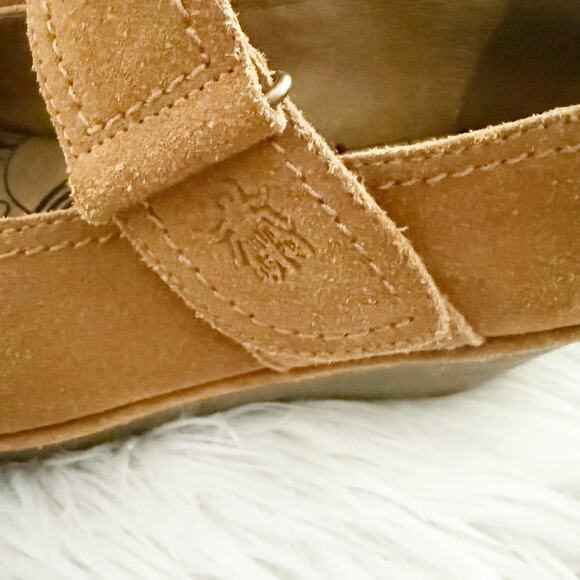 FLY LONDON | Wedge Caramel Tan Robi Adjustable Mary Jane Strap | 39, 8.5 - Picture 5 of 8